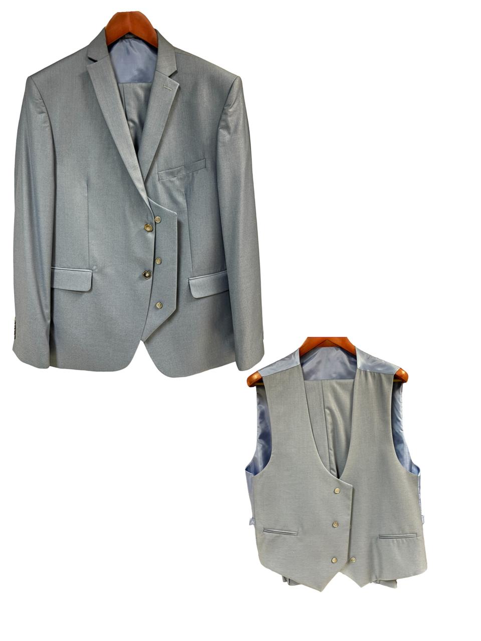 Men Wennitto Dark Grey Suits - 3pc